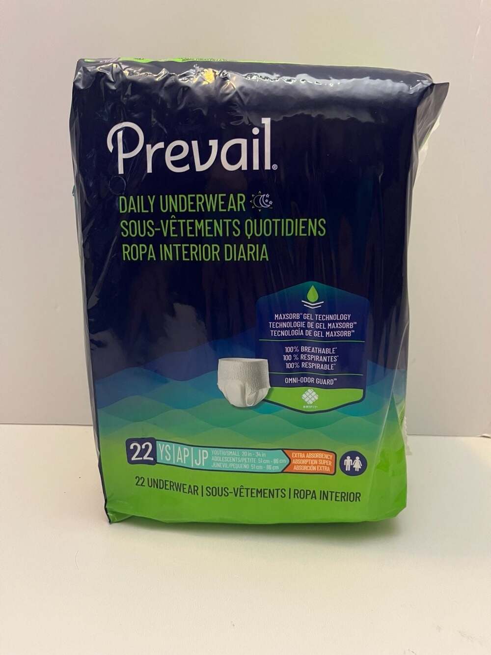 Prevail Youth/Small Daily Underwear 22-Count Pack (4 Pack Bundle) - Picture 2 of 4